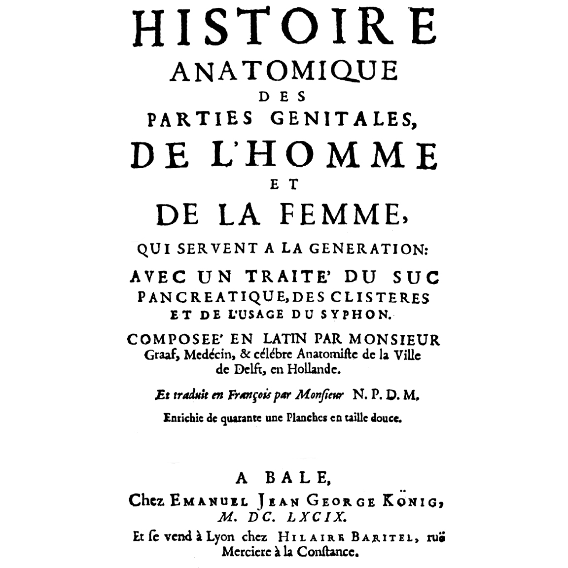 1649-DE_GRAAF-HistoireAnatomiquePartiesGénitales-titre