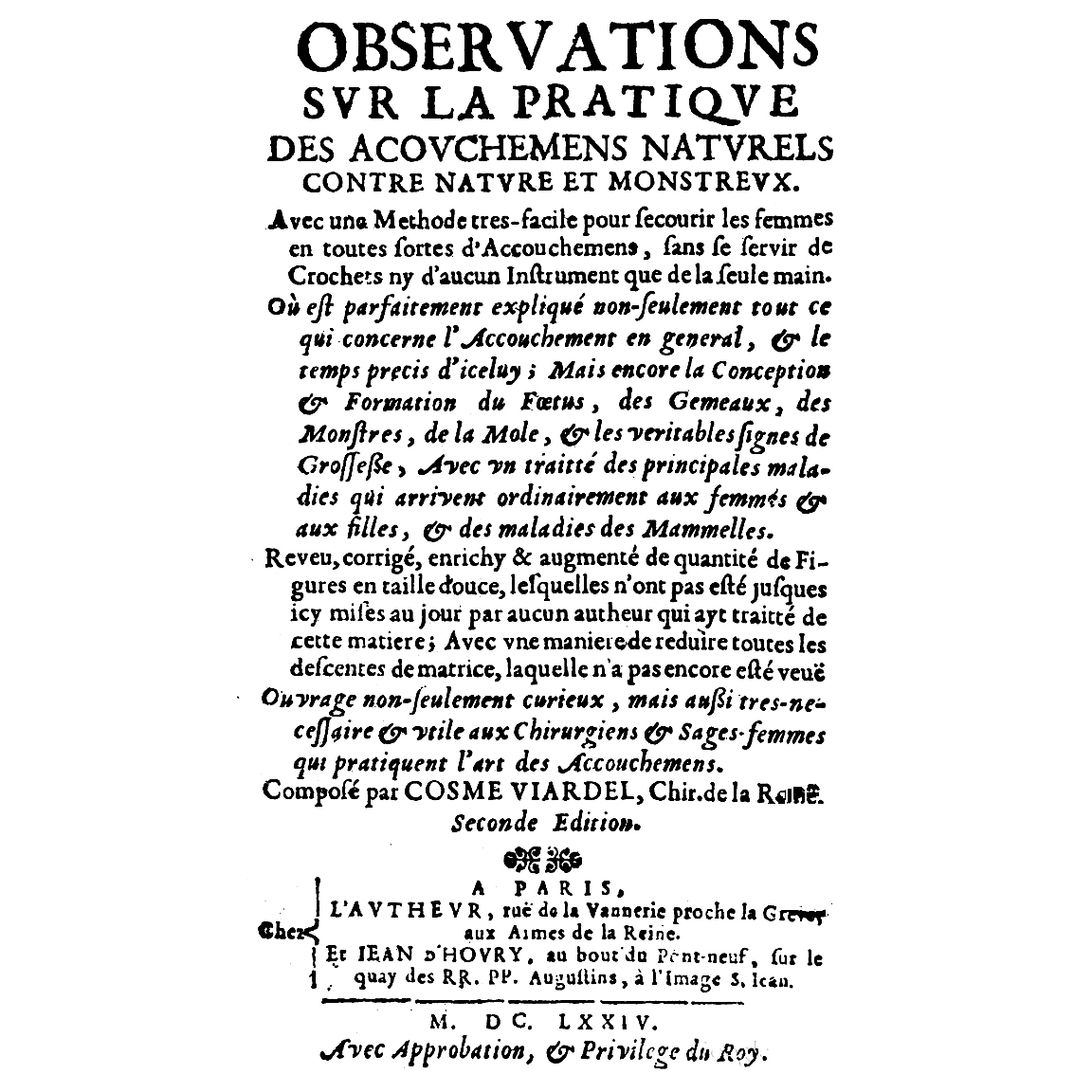 1674-VIARDEL-ObservationsAccouchemens-titre
