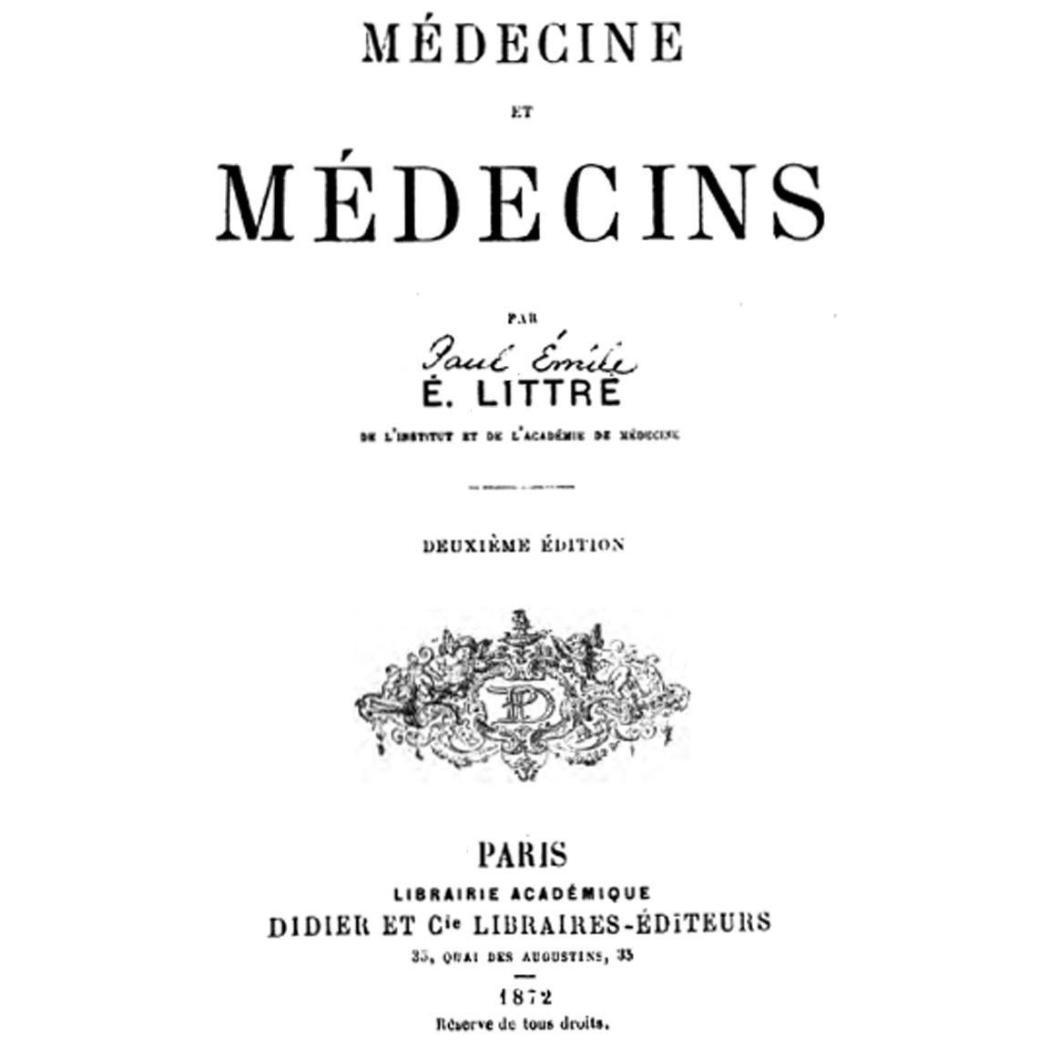 1872-LITTRE-Médecine-Médecins-titre