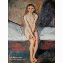 1894-MUNCH-Puberty Oil Painting