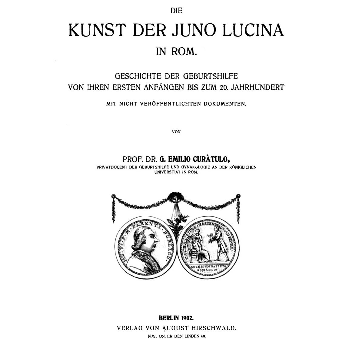 1902-CURATULO-Kunst-Juno-Lucina-Rom-title