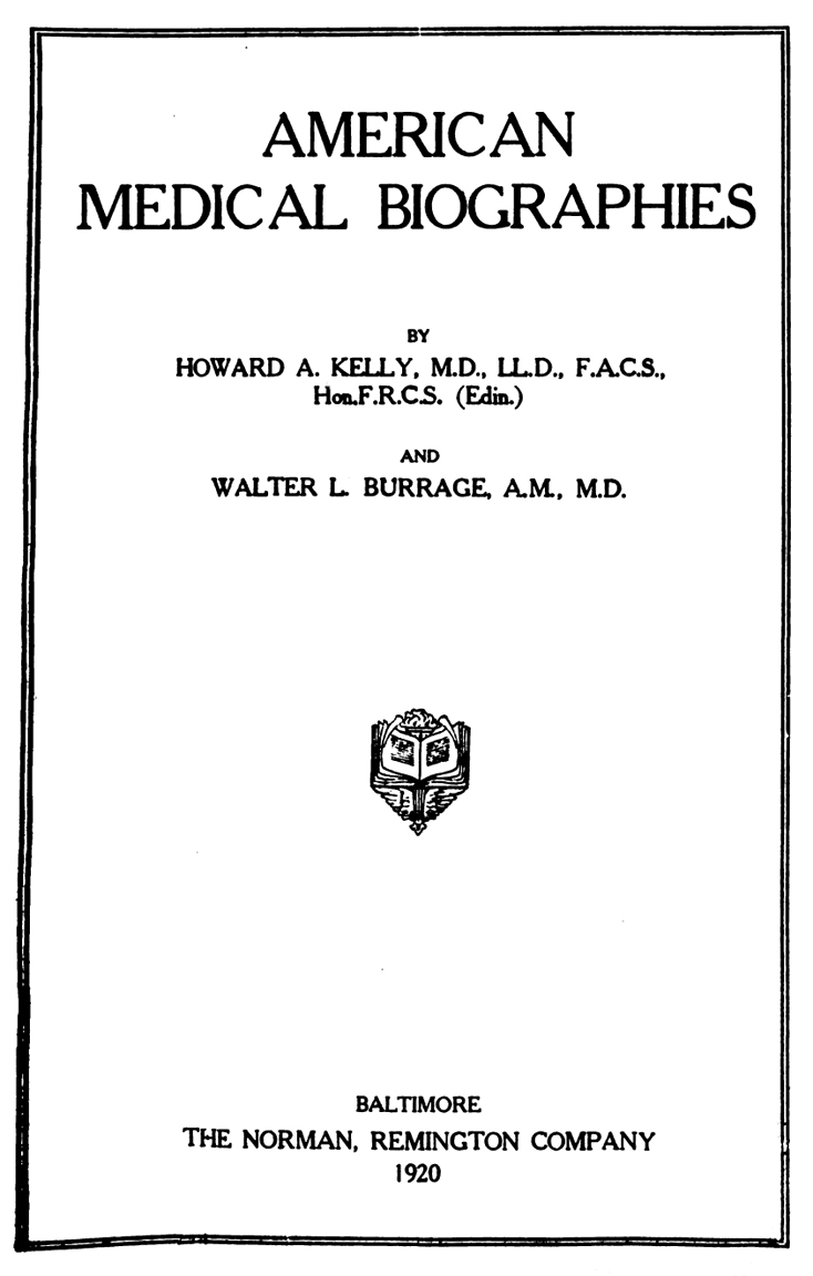 1920-KELLY-BURRAGE-Am-Med-Bio-title