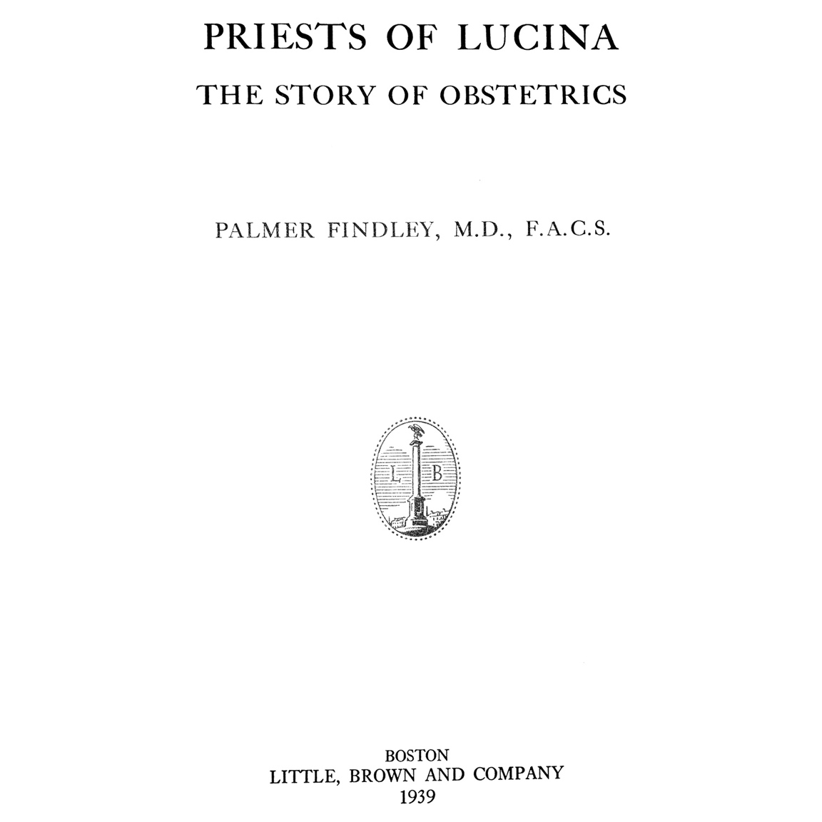 1939-FINDLEY-Priests of Lucina-title page