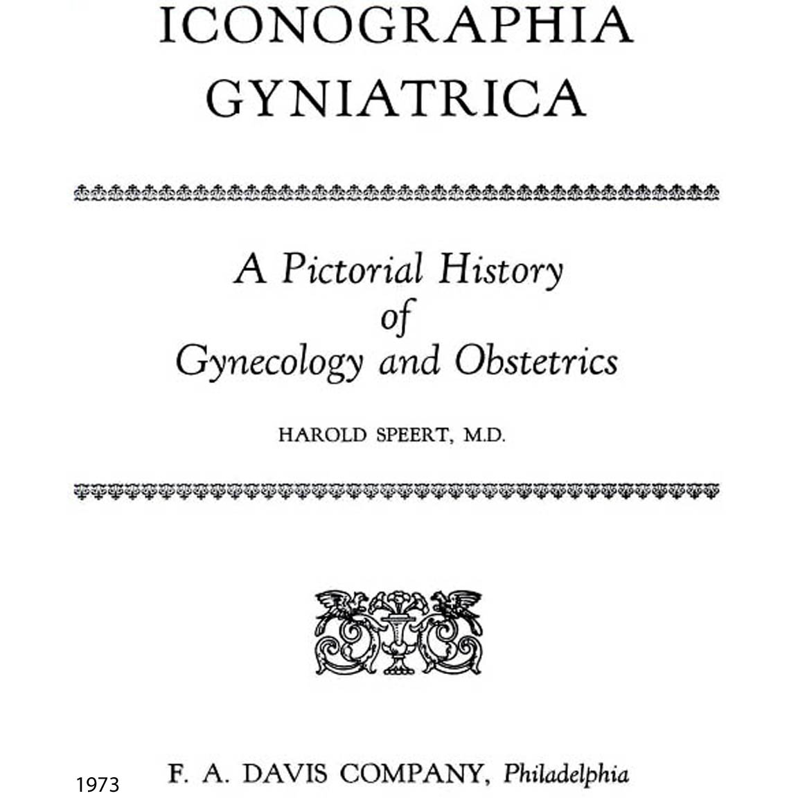 1973-SPEERT-Iconographia Gyniatricia-title page